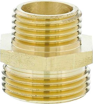 Gardena Réducteur en laiton Énipple de travail: connecteur en laiton, connexion à 2 côtés à par ex. Pompes, 26,5 mm (G 3/4 Pouce) - AG / 21 mm (G 1/2 Pouce) - AG (7262-20)