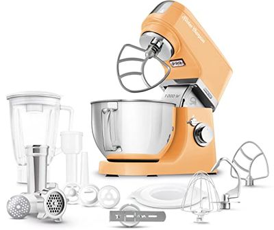 Sencor STM 635, Robot da Cucina, impastatrice planetaria, 1000W, 7 velocità, frullatore da 1,5 Litri, Ciotola in Acciaio Inox da 4,5 Litri con paraschizzi Cucina, 6 Anni di Garanzia Motore (ARANCIO)