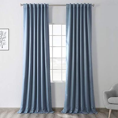 HPD Half Price Drapes Gordijn voor kamerverduistering 50 X 108 (1 paneel), BOCH-184220-108, Poseidon Blauw