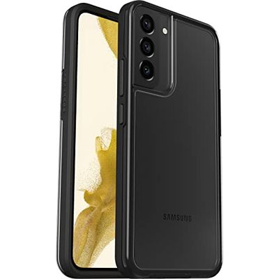 LifeProof SEE-hoesje voor Samsung Galaxy S22+, schokbestendig, valbestendig tot 2 meter, ultradun, beschermende dunne transparante hoes, duurzaam gemaakt, Transparant/Zwart