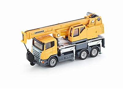 siku 1859 Camião grua telescópica, braço telescópico, 1:87, metal / plástico, amarelo, dimensões W x D x H (mm) 120 x 57 x 191 peso 0,194 kg