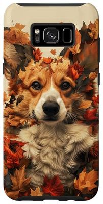 Galaxy S8+ Pembroke Welsh Corgi Leaves Camouflage Graphic Case