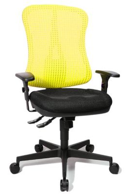 Topstar HE20PBC09 Head Point SY Chaise de Bureau Noir/Jaune 46 x 50 x 114 cm