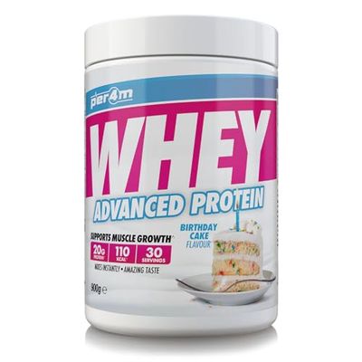 Per4m Whey Protéine Gâteau d'Anniversaire 900g – Protéine whey goût gâteau d’anniversaire pour la récupération musculaire