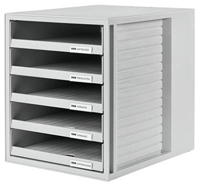 HAN 1401-11 Module de rangement 5 tiroirs ouverts pour C4, PS 275 x 320 x 330 mm (Gris clair) (Import Allemagne)