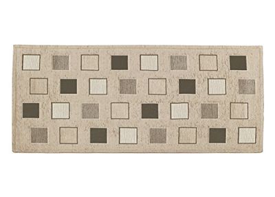 BIANCHERIAWEB Tappeto 55x115 cm Passatoia Runner Cucina Antiscivolo Lavabile Disegno Square Suardi, Rosso