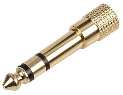 Pro Signal PSG08559 - Adattatore Jack Cuffie Stereo da 3,5 mm a 6,35 mm, colore: Oro