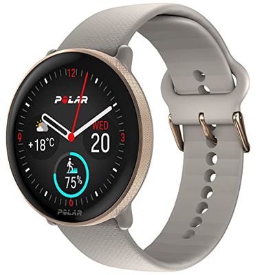 Polar Smartwatch con GPS per Fitness e Benessere, analisi del Sonno, Display AMOLED, Activity Tracker 24/7, allenamenti Personalizzati e Guida vocale in Tempo Reale, Greige Sand, S-L, Ignite 3