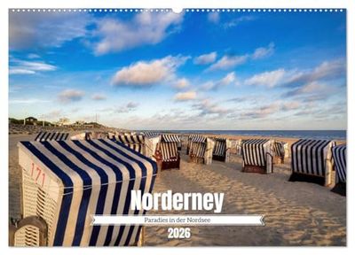 Norderney Paradies in der Nordsee (Wandkalender 2026 DIN A2 quer), CALVENDO Monatskalender: Erlebe das ganze Jahr über die Schönheit der Ostfriesischen Insel Norderney.