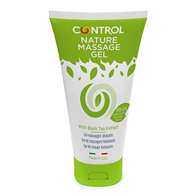 Control Nature Massage Gel a Base d'Acqua Idratante con 99.4% di Ingredienti Naturali, 100% Made in Italy - 100 ml