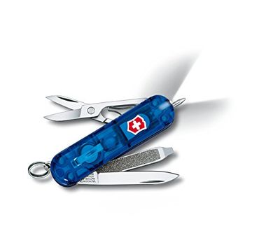 Victorinox Taschenmesser Signature Lite (7 Funktionen, Kugelschreiber, LED-Licht, Nagelfeile, Klinge, Schere)