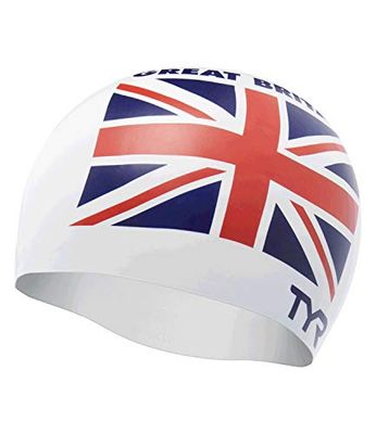 TYR Coupe Adulte en Silicone Grande-Bretagne, Blanc