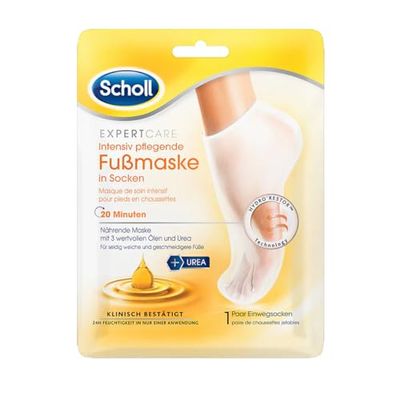 Scholl Expertcare Intensive Nourishing Foot Mask with 3 Valuable Oils - Moisturising Care - 1 Pair of Disposable Socks
