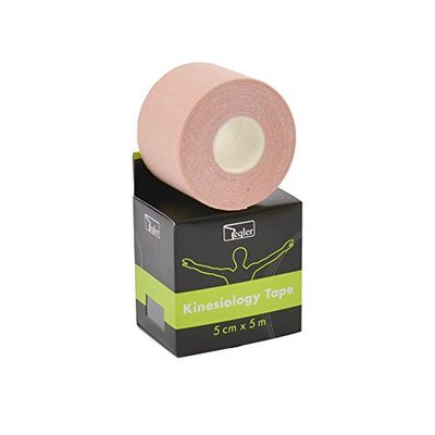 Teqler PREMIUM Taping kinésiologique T-133700, 5 cm de large, bandage élastique de qualité pour le sport, la physiothérapie, loisirs et médecine. Tissu en coton sans latex, résistant à l’eau, nouvelle formule collante pour une meilleure tenue dans les situations extrêmes. Qualité de la marque Teqler! Disponible dans beaucoup de couleurs! Longueur de rouleau: 5 m.