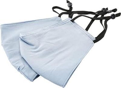 Draper 94702 Fabric Reusable Face Masks, Light Blue, Pack of 2
