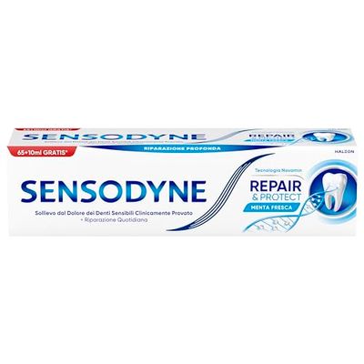 Sensodyne Repair&Protect, Dentifricio per Denti Sensibili, Ripara Rinforza e Protegge, Gusto Menta Fresca, 75ml