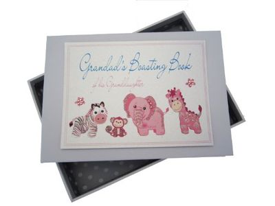 White Cotton Cards Grandad's Boasting Book Photo Album (Tiny, Pink)