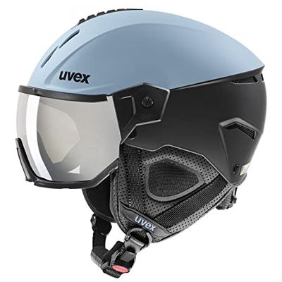 uvex instinct visor, casque de ski Mixte Adulte, Blanc (White-Black Mat), 53-56 cm