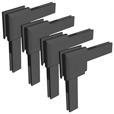 Windhager Set di connettori angolari per zanzariera, Telaio di serraggio, finestre e Porte, in plastica, Antracite