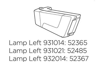 Thule 1500052485 EF 931 UK Lampe à gauche