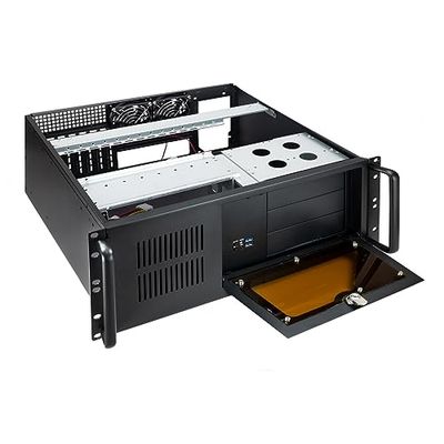 4U 19" obudowa do stelażu Rack-406N-USB3, format ATX, kolor czarny, bez zasilacza (BEZ FA), idealny do konfiguracji serwerów.