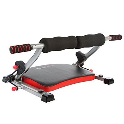 Ultrasport Multitrainer MT 10-Compact, 8-1 träningsutrustning, mage och ryggtränare, effektiv helkroppsträning, olika motståndsnivåer, sit up och push up bar, motionstränare