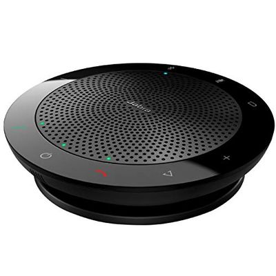 Jabra Speak 510 Haut Parleur – Enceinte Portable Conférence Certifiée Microsoft avec USB – Connectivité avec Ordinateurs Portables, Smartphones et Tablettes