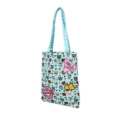 Feisty Pets Glenda Glitterpoop-Bolsa de la Compra Shopping Bag, Multicolor, 33 x 40 cm