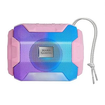 Glowster Haut-Parleur Bluetooth RGB 10 W, Couleur Rose, Son Puissant et lumières Personnalisables, idéal pour Les fêtes et améliorer l'expérience Musicale.