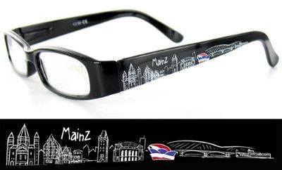 'prêt de lecture Lunettes de lecture "Horizon de Mayence (dioptrie + 3.00) avec étui assorti – Comme Cadeau pour meenzer & Fans de la Cathédrale Ville ou comme de Mayence – Les Inconditionnels de souvenirs