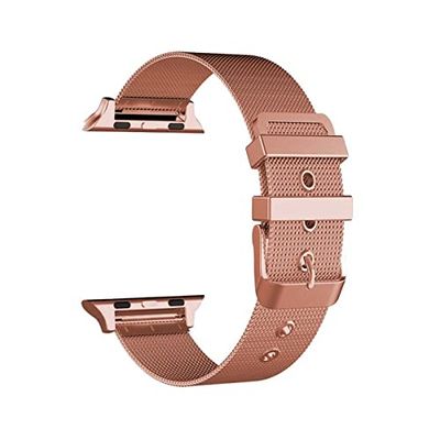 Cinturino Cool per Apple Watch Series 1/2 / 3/4 / 5/6 / 7 / SE (38/40mm) Metal Rose Gold, oro rosa, Estándar, Classico