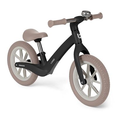 Kikka Boo Barnbalanscykel LANSER, cykel för barn, 2 år, balanscykel, från 2 till 6 år, ultralätt, justerbar sits, barncykel, svart