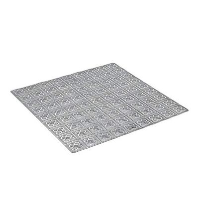 TATAY Tappetino Bagno Antiscivolo di PVC con Ventose, Resistente a muffe e microbi, antibatterico, Design Barcelona, Grigio, Dimensione 54 x 54 cm