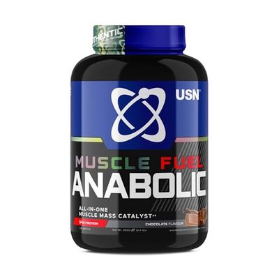 USN Muscle Fuel Anabolic Chocolat Tout-en-un Shake de Protéines en Poudre (2kg) : Poudre protéinée anabolique pour la prise de muscle - Nouvelle formule améliorée.