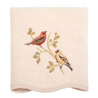 avanti Premier Songbirds Telo da Bagno, Ivory, Mano