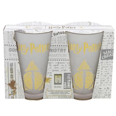 Lot De 2 Verres Cristal Mat Harry Potter 490Ml