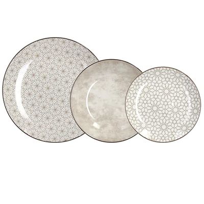 Tognana Habana tafelservies 18-delig voor 6 personen, porselein, beige