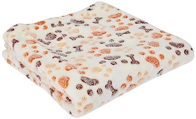 Trixie Lingo Blanket-Parent, Blanc/Beige, 100 x 75 cm