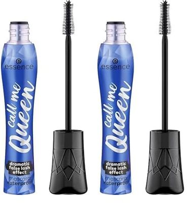 Essence Cosmetics il Mascara Call Me Queen Offre Un Effetto Ciglia Finte, Lunga Durata, Volumizzante, Risultato Immediato, Intensiva, 11.5 ml (Confezione da 2)