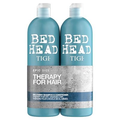 Bed Head by TIGI - Pack shampooing et après-shampooing - Soin réparateur cheveux professionnel - Cheveux secs et abîmés - 2x750 ml