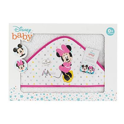 Amazon Disney, Minnie Mouse Geo Biały i różowy Warstwa łazienkowa
