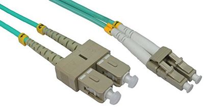 Pro Signal FB3M-LCSC-005 0.5m LC-SC Duplex OM3 50/125µm Multimode Fibre Optic Patch Lead