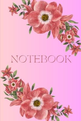 Notebook: Color background with flower