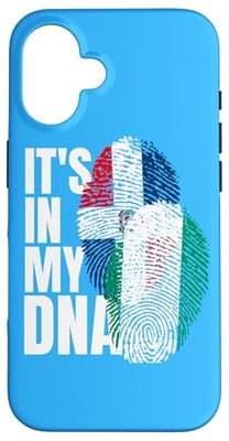 Dominican And Nigerian Mix DNA Heritage Flag Case for iPhone 16