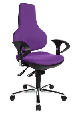 Topstar Ergo Point SY Deluxe EP029U BC7 kontorsstol, inklusive höjdjusterbara armstöd, tygöverdrag, lila