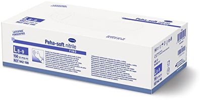 Peha-soft Nitrile Fino - Gants d'Examen en Nitrile Non Poudrés - Conformes Aux Normes Européennes - EPI catégorie III - Taille L - Boîte de 150 gants
