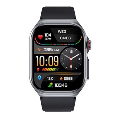 VALDUS Knauermann PRO 3 Fan Edition angolare (2025) grigio, orologio sanitario, smartwatch con funzione telefonica, ECG Plus HRV e funzione SOS, BT Bluetooth, apnea del sonno, cinturino in silicone