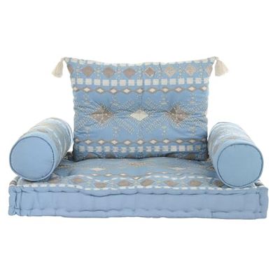 SILLON zestaw 4 ALGODON 90 x 50 x 55 DESGASTADO AZUL