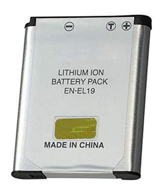 Amsahr Grade A de células de bateria (1000 mAh, 3,7 V) para Nikon EN-EL19 cinzento