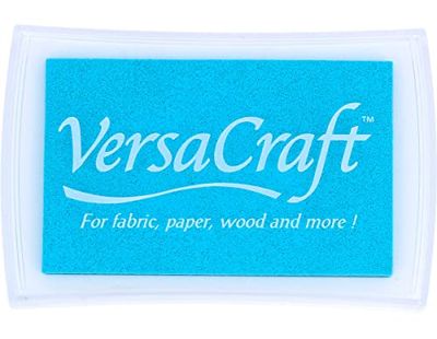 Tsukineko VersaCraft Ink Stamping-Blue, Pale Aqua-Large-Water-Based, Opaque, Archival-Embossing, pad Size: 7,6 x 4,7 cm